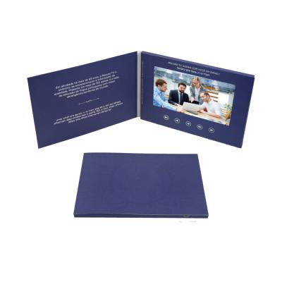 China Europe customized bulk a5 7 inch lcd digital booklet video brochure card for advertising for sale