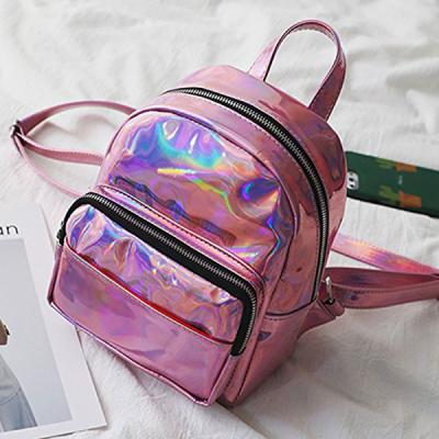 China Waterproof Shining Laser Backpack Hologram School Bag Shoulder Bag Travel Bags Holographic Backpack for sale