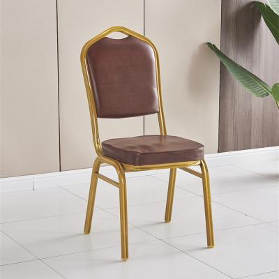 China Modern Wholesale Cheap Hotel Party Gold Fabric Banquet Stackable Chair For Banquet Hall Wedding Events for sale