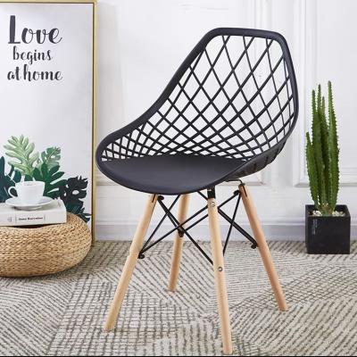 China Modern Design Stackable Modern Furniture Colorful Plastic Cafe Chairs With Back Dining Chair for sale