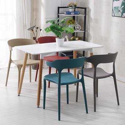 China Modern Nordic Adult Plastic Chair Household Plastic Backrest Dining Chair Modern Thick Stackable Chair Living Room Room Chair for sale