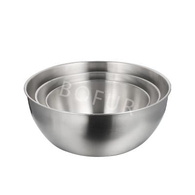 China Sustainable Steel Industrial Bowls For Baking Large Stainless Steel Serving Stackable Bowl Food Mixing Bowls for sale