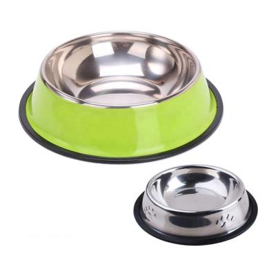 China Viable Wholesale Gift Set Custom Large Size Eco-Friendly Puddle Proof Stainless Steel Dog Cat Slow Feeder Pet Water Bowl for sale