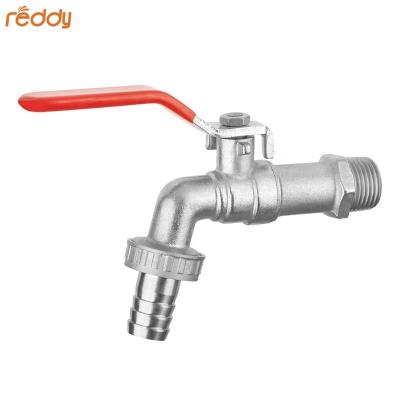 China Contemporary High Quality Cast Bibcock Brass Garden Faucet 3/4 Inch Chrome Plating Wall Mount Core Hose Quick Open Faucet for sale