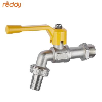 China Contemporary High Quality Brass Pipe Piping Bibcock Water Faucet Kitchen Bathroom Toilet Garden Bibcock For Washing Machine for sale