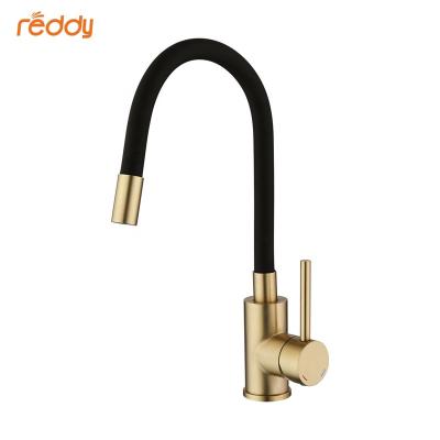 China Wholesale Reddy Thermostatic Brand Faucets Deck Mounted Hot Cold Water Mixer To Turn Kitchen Sink Faucet Flexible Faucet With Pull-Out Spray for sale