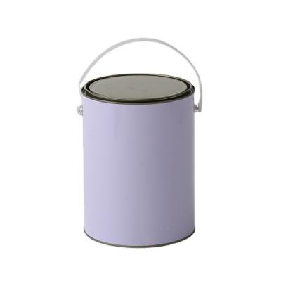 China Promotional round tin can 5 liters empty tin can with handle for sale