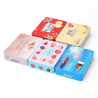 China High Quality Mooncake Cookie Candy Sweet Metal Tin Boxes for sale