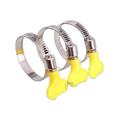 China Pipe Clamp American Style Pipe Clamp With Butterfly Handle Plastic Pipe Clamp For PVC Pipe Fitting for sale