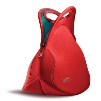 China Red Insulated Zippered Neoprene Lunch Bag For Adult With Heat Transfer Logo for sale