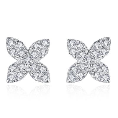 China Wholesale FASHIONABLE Sterling Silver Moissanite Earrings Fashion Stud Earring Creative Woman for sale