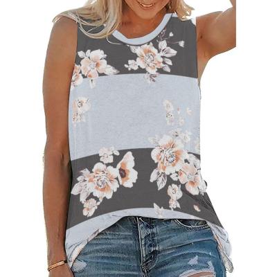 China 2021 QUICK DRY Women's T-shirt With Loose Fashion Printed Vest for sale