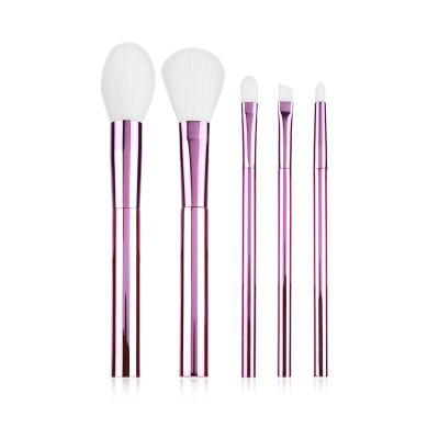 China Angular Blush Professional 5 Pcs Rose Handle Blush Make Up Brushes Girls Daily Makeup Brush for sale