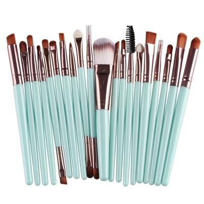 China Angular Blush 20 Pcs Makeup Brush Set Tools Make Up Kit Make Up Brush Set Toiletry Nylon Rose Gold Hair for sale