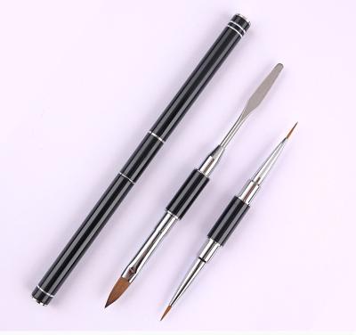 China NAIL 2022 Double-ended Nail Art Brushes with Colorful UV Diamond 3D Gel Brush Crystal Detail Brush for sale