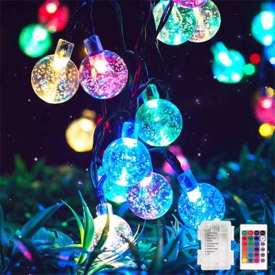 China Imeelighting 16 Color Remote Control RGB Globe String Lights Battery Powered 26ft Fairy Lights 60LED String Lights With Remote 16 Color Change for sale