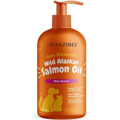 China WANZIBEI Stocked Salmon Omega Oil for Dogs and Cats EPA and DHA supports normal skin moisture and the immune system for sale