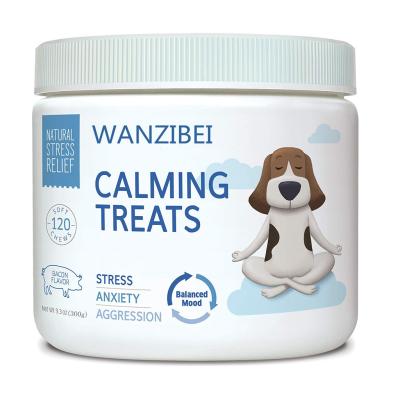 China WANZIBEI-Organic Natural Private Logo Stocked Soothing Treats For Dogs 120 Chews Helps Keep Your Dog Calm And Relaxed for sale