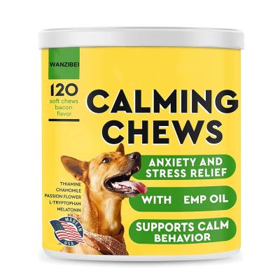 China WANZIBEI Stocked OEM Soothing Treats For Dogs All-Natural Calming Snacks With Valerian Root Stress And Dog Anxiety Relief In Stock for sale