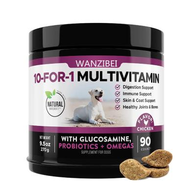 China WANGZIBEI 2021Hot Seller OEM Pet Multivitamin Chew Nutrition Skin Coat Stocked Soft Supplement For Dogs 120chews for sale