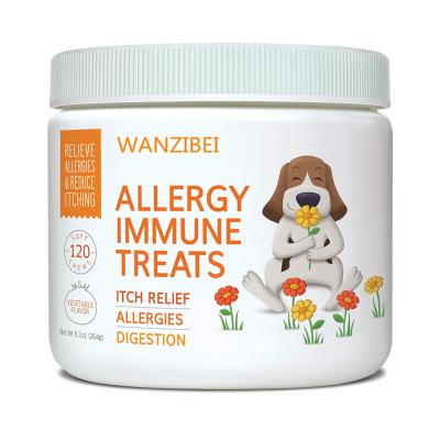 China WANZIBEI-Dog Stored Immune Allergy Relief Supplement - 120 Soft Chews with Colostrum & Probiotics - Supports Itch Relief for sale