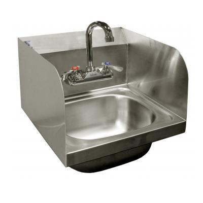 Китай Modern Desgin Food Grade Stainless Steel Wall Mount Hand Sink With Welded Splash Guards продается