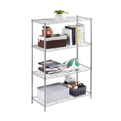 Cina Storage Shelving Factory Factory Stainless Steel Grid Shelf Straight Wire Shelf Adjustable Wire Shelf Metal Chromed Shelf in vendita