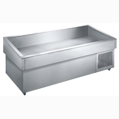 China Customizable / High Quality Customized Non - Refrigerated Stainless Steel Supermarket Seafood Showcase for sale