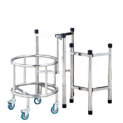 China Extra Thick Extra Thick Stainless Steel Bucket Shelf With Wheels For Kitchen for sale