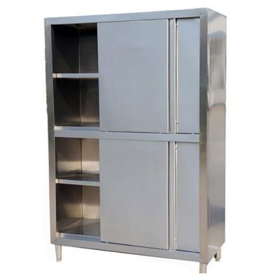 China Luxury Customized Stainless Steel Kitchen Cupboard With Sliding Door For Kitchen Project for sale