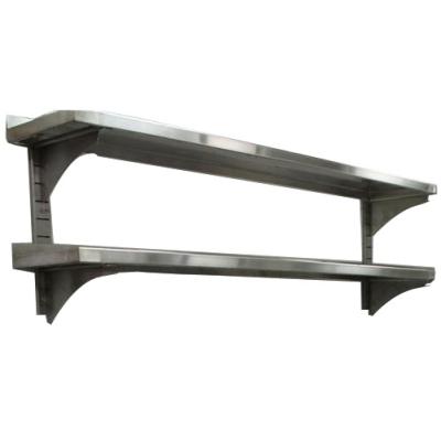 China Two Layer Stainless / Metal Wall Luxury Commercial Shelves On The Wall For Kitchen for sale