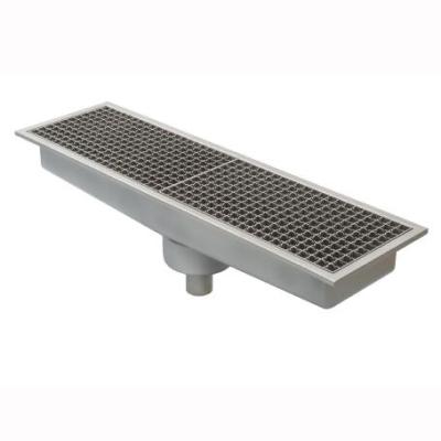 China Commercial Kitchen Kitchen Stainless Steel Square / Ditch Rounder Drain With Cover Stink Prevention for sale