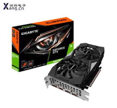 China 2.slots SUPER GTX 1660 OC 6G match with 6GB GDDR6 192Bit super large video memory 90mm blade fan for sale