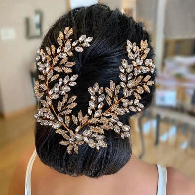 China Wedding Hair Decoration Latest Design New Style Hair Accessories For Women Bridal Wedding Party Headpieces Rhinestones Hair Bands for sale