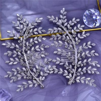 China Wedding New Engagement Wedding Ceremony Comb Wedding Ceremony Ladies Side Headwear Hair Party Shiny Comb Bridal Hair Decoration for sale