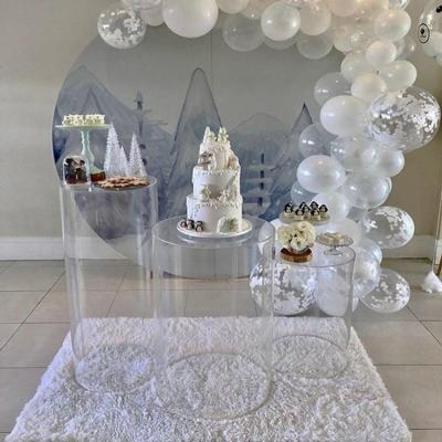 China Wedding/Party/Banquet/Hotel...Wholesale 3 Pieces Acrylic Clear Round Wedding Stands Wedding Display for sale