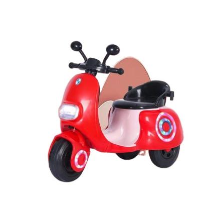 China Toy Wholesale Plastic Carton Image Rechargeable Flashing Lights Wheel Children Ride On Three Drive Ride On Motorcycle for sale