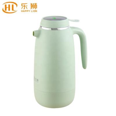 China PORTABLE Temperature Display Vacuum Flasks Coffee Teapot 1600ml Plastic Body With Refill Pink Glass Thermos Vacuum Flask for sale