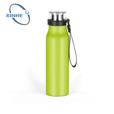 China Custom Logo Bpa Thermal Bottle Double Wall Sustainable Free Standing Stainless Steel Hot And Cold Drink Water Bottle With Handle for sale