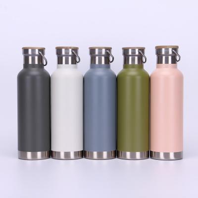 China 750ml Double Wall Empty Business Insulated Stainless Steel Metal Bottle With Powder Coating for sale