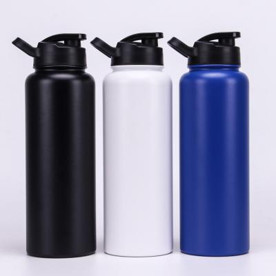 China PORTABLE 1.2L Double Wall Vacuum Insulated Stainless Steel Sports Water Bottle With Flip Lid for sale