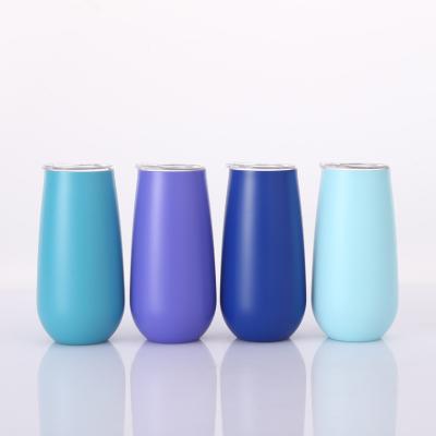 China Sustainable Small Flask 6oz Metal Tumbler Stainless Steel Egg Shape Drinking Wine Cup for sale