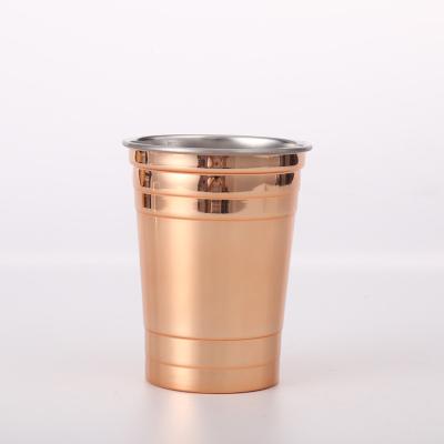 China 304 Stainless Steel Sustainable Reusable Single Wall Beer Drink Mugs for sale