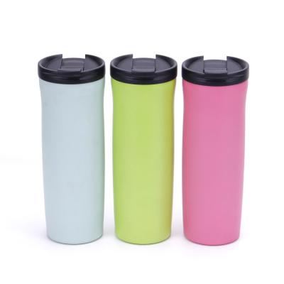 China Durable 600ML Double Wall Stainless Steel Vacuum Travel Tumbler With Flip Lid for sale