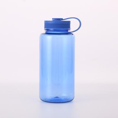 China Sustainable BPA Free Capacity Large 32 oz Bottle Custom Wide Mouth Sports Drinking Plastic Water Bottle With Time Tracking for sale