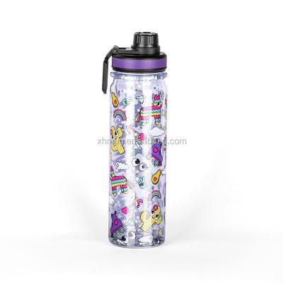 China Manufacturer wholesale sports viable 500ml free reusable plastic drink water bottle bpa with glitter for sale