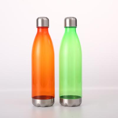 China Viable Narrow Mouth BPA Plastic Water Bottle 1000ml Viable Cola Freeform Wholesale Tritan Clear Plastic Sports Drinking Bottle for sale