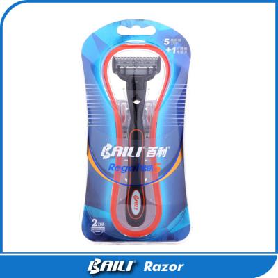 China Home use Personal care five blades razor metal with rubber handle triple blade for sale