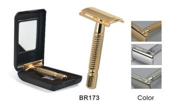 China Home use Metal handle double edge safety razor kit and razor case for sale