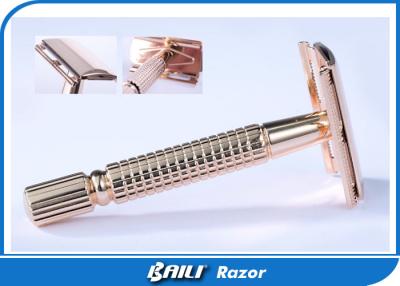 China Open Comb Safety Razor Butterfly Opening Safety Razor Classical Gold Silver for sale